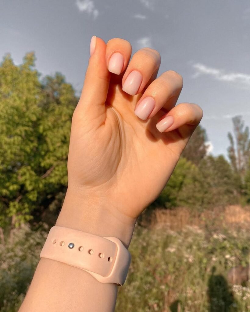 European manicure near me at Nail Boss Studio Tampa — soft pink russian nails and slow luxury beauty.