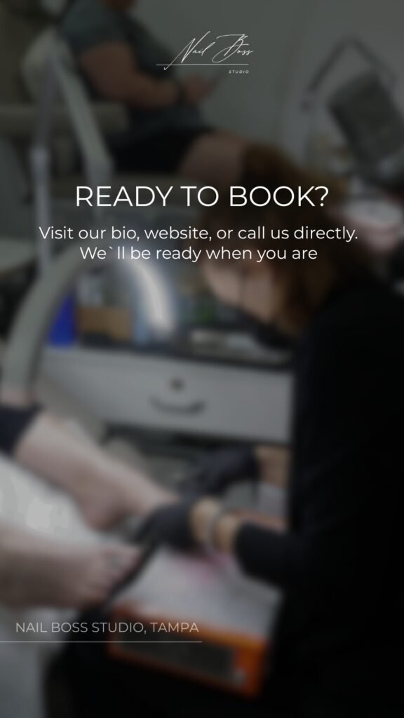 Professional dry manicure near me at Nail Boss Studio in Tampa, Florida.