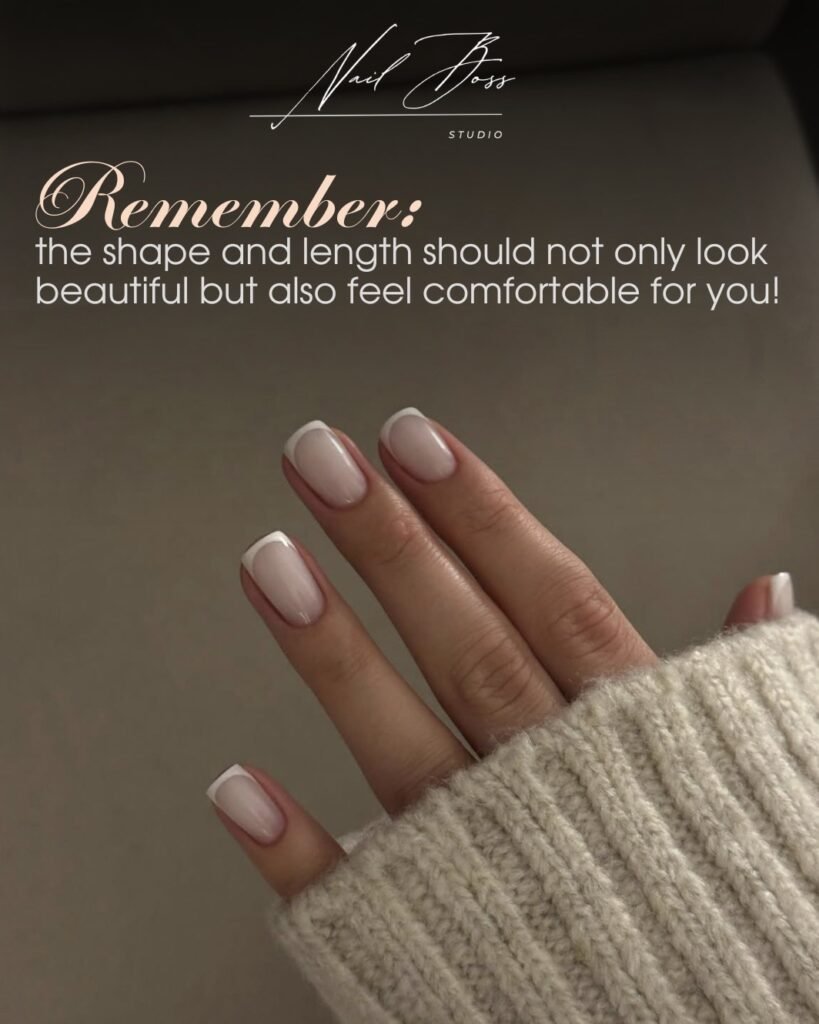 Elegant hand with soft pink russian nails near me at Nail Boss Studio Tampa.