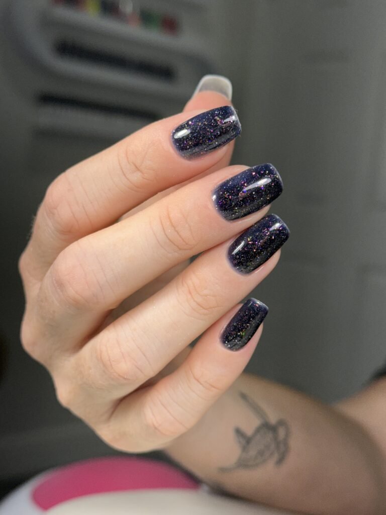 Elegant red nails after russian manicure Tampa session at Nail Boss Studio Florida.