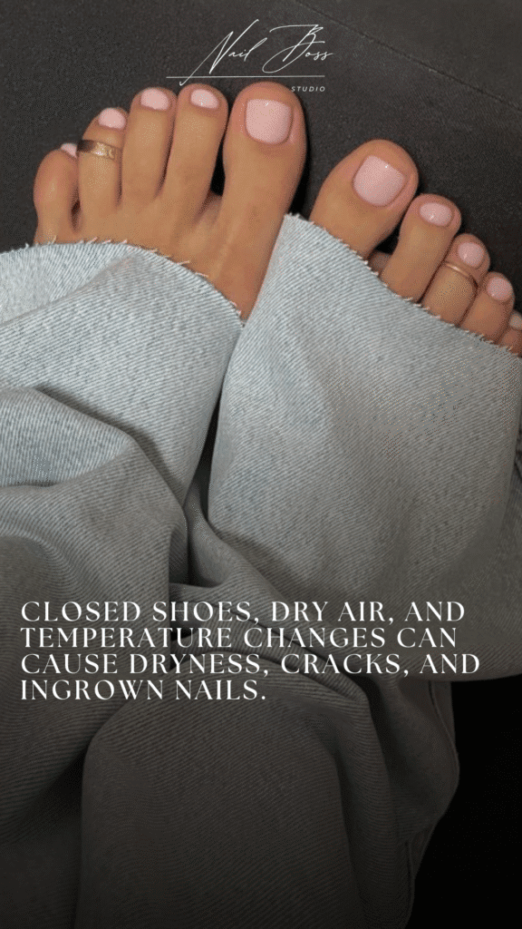 Soft pink toes after russian pedicure near me in Tampa, Florida — clean and elegant finish.