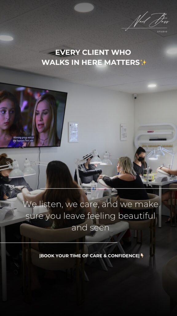 Client receiving detailed tampa russian manicure inside a modern studio in Tampa.