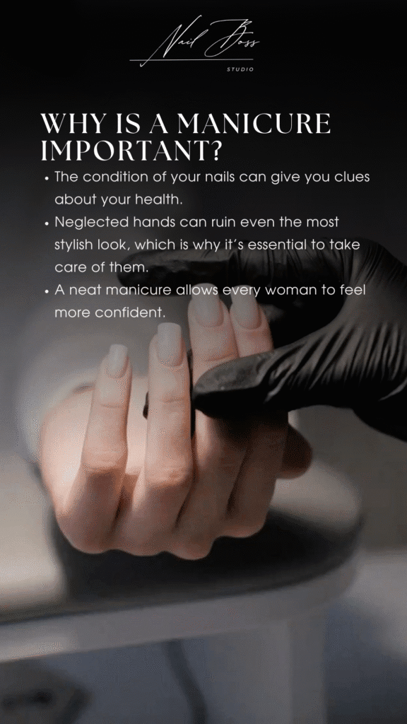 Builder gel manicure on natural nails with clean european manicure technique in Tampa.