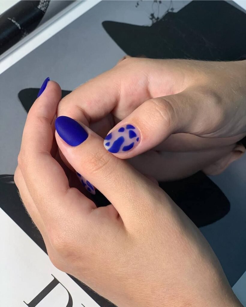 Close-up of flawless nails from a russian manicure salon in Tampa, Florida.