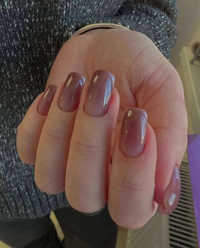 Russian manicure salon result with clean glossy nails in Tampa Florida