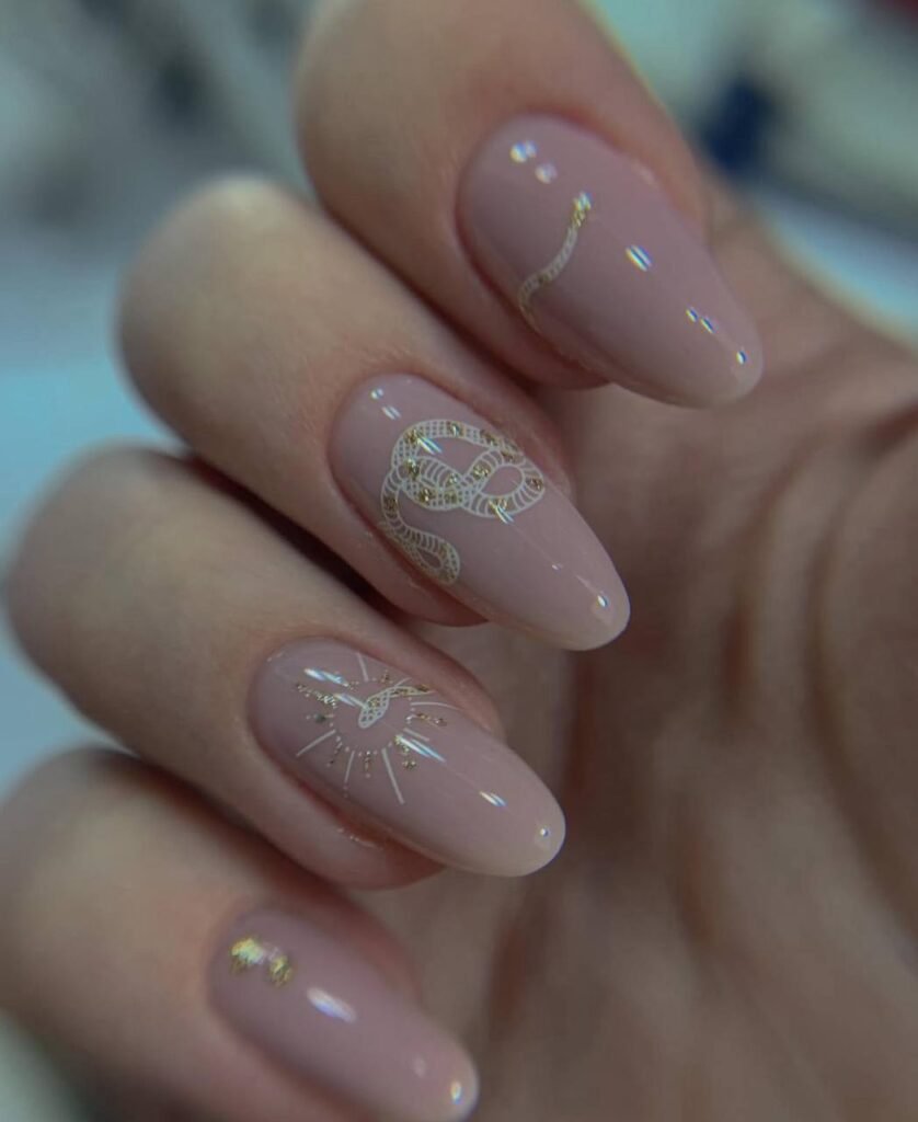 russian nails tampa nude manicure detail in Tampa Florida