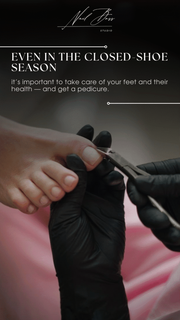 Russian pedicure performed by a professional technician for healthy feet in Tampa, Florida.