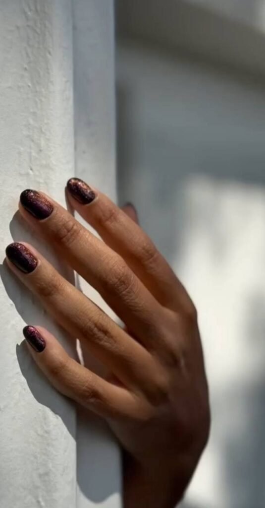 Builder gel manicure near me in Tampa Florida with clean cuticles and elegant finish