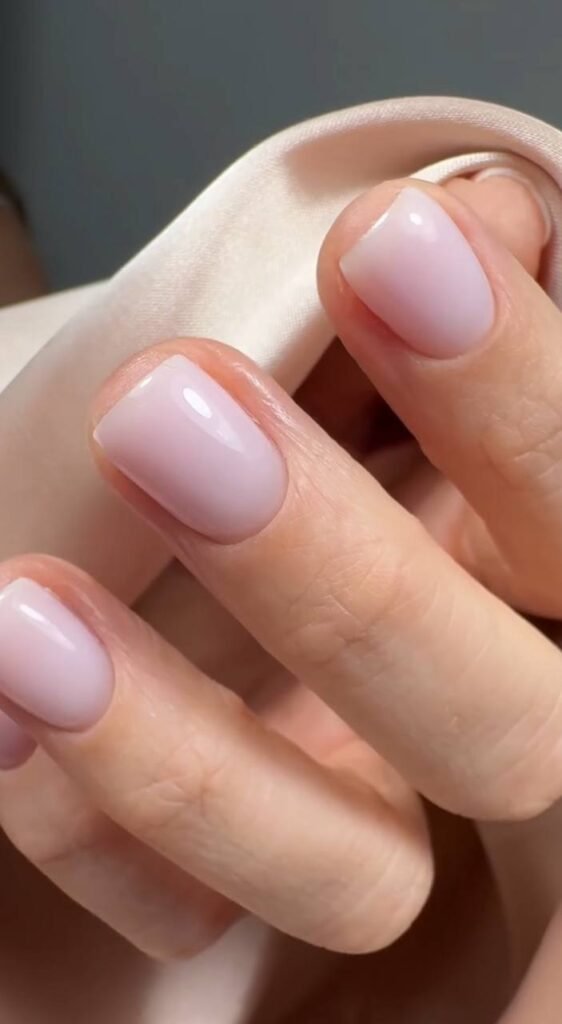 Soft natural nails with builder gel Tampa finish created at Nail Boss Studio in Tampa, Florida