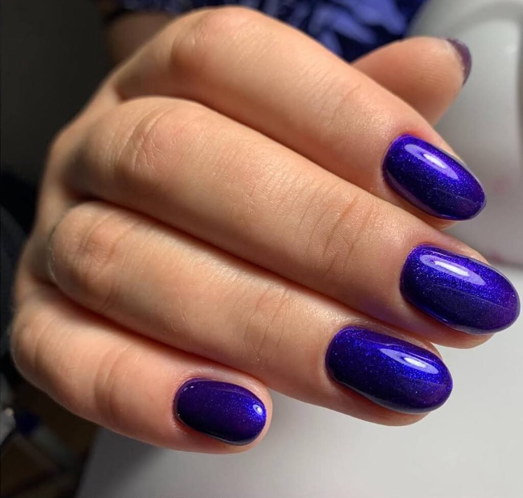 European manicure near me in Tampa featuring clean cuticles and glossy russian nails.