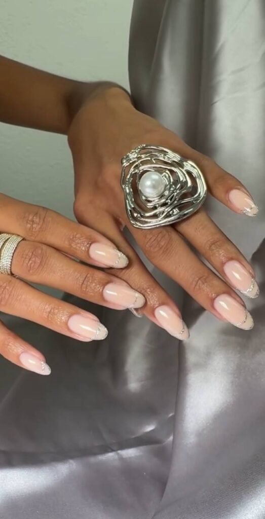 Elegant european manicure on natural nails in Tampa Florida at Nail Boss Studio