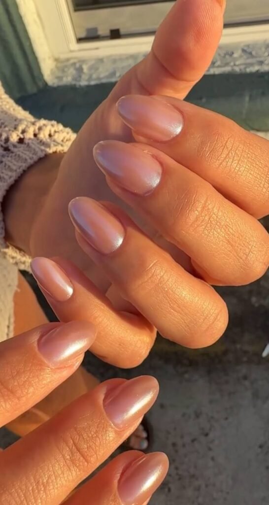 Soft natural russian manicure with clean cuticles in Tampa Florida