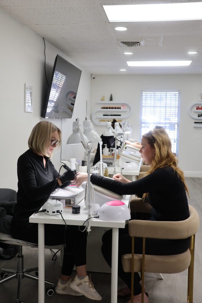 Professional russian manicure salon service in Tampa with detailed cuticle work