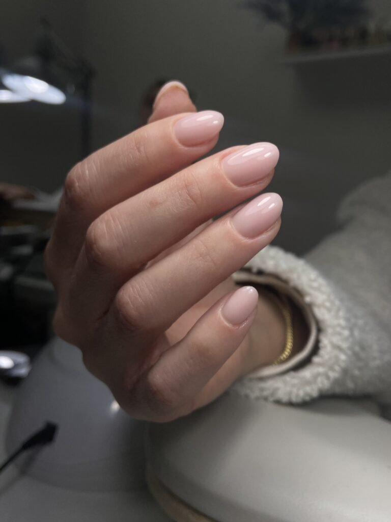 Clean natural nails created with russian manicures Tampa at a professional nail studio in Tampa, Florida.