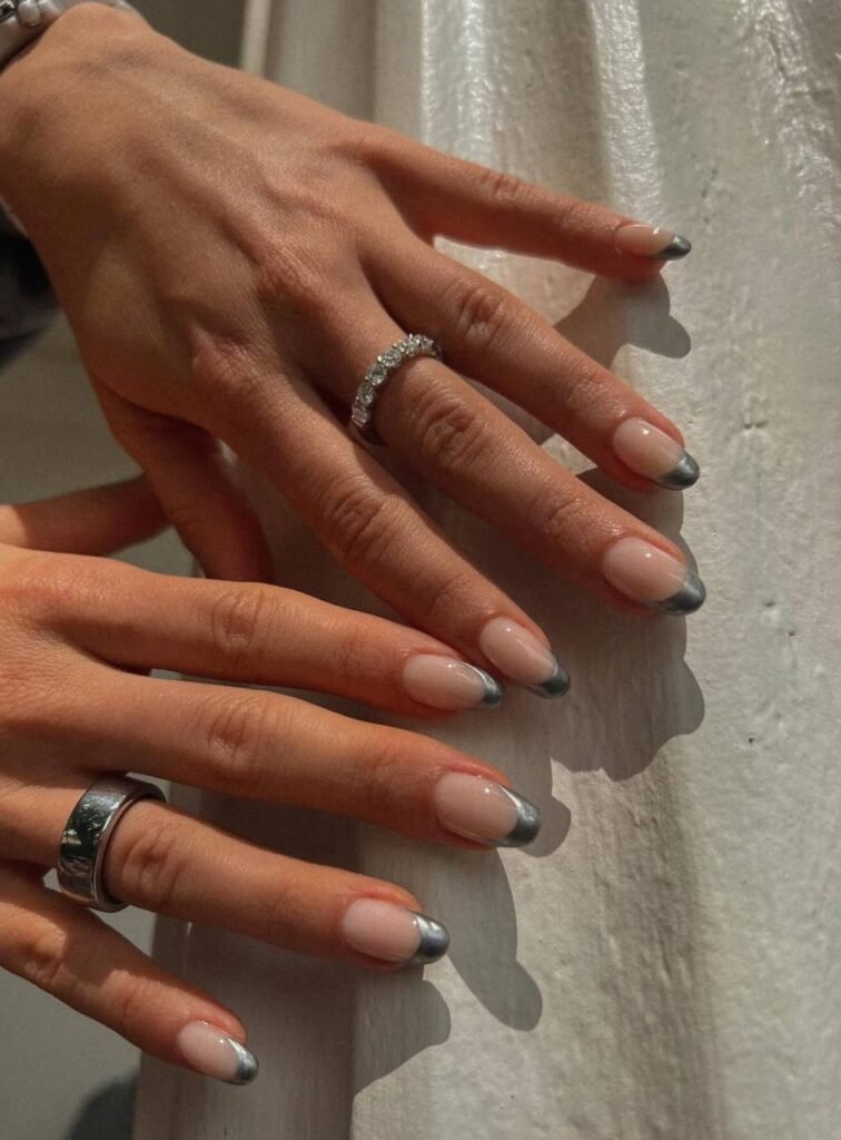 Elegant Russian nails created at a russian nail salon in Tampa, Florida with precise cuticle work