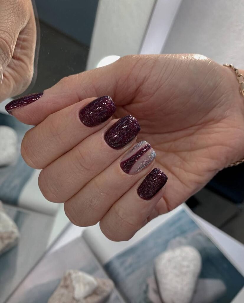 Close-up of elegant russian nails with deep glossy finish in Tampa, Florida at Nail Boss Studio