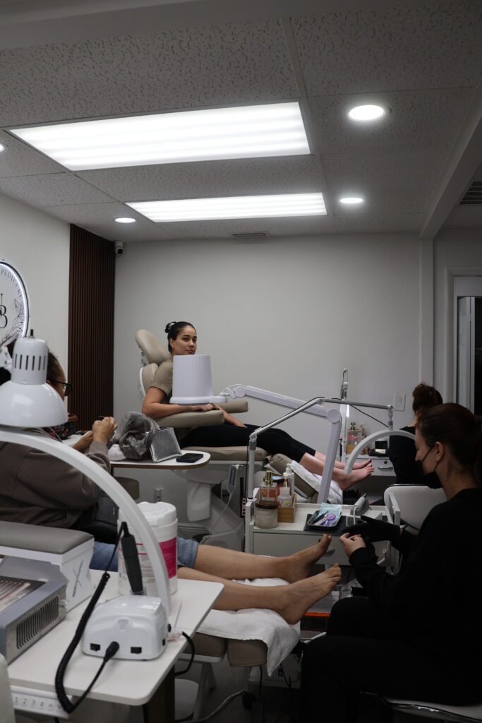 Professional russian pedicure service in Tampa Florida at Nail Boss Studio with clean dry technique
