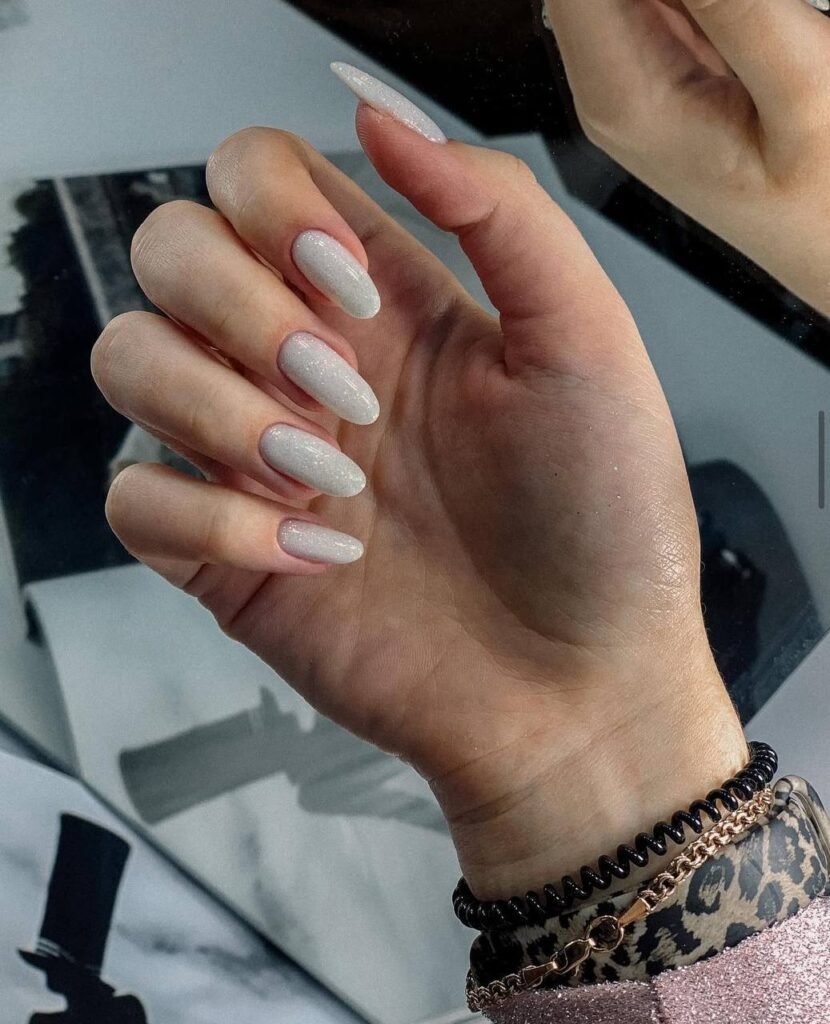 Soft neutral nails created with a tampa russian manicure at Nail Boss Studio in Tampa, Florida.