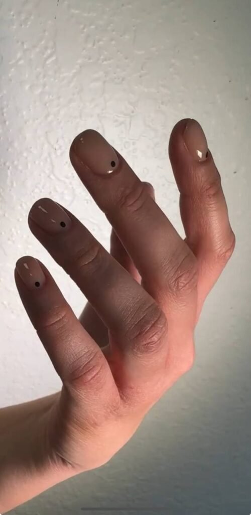 Clean natural manicure showcasing tampa russian nails with minimalist design in Tampa, Florida