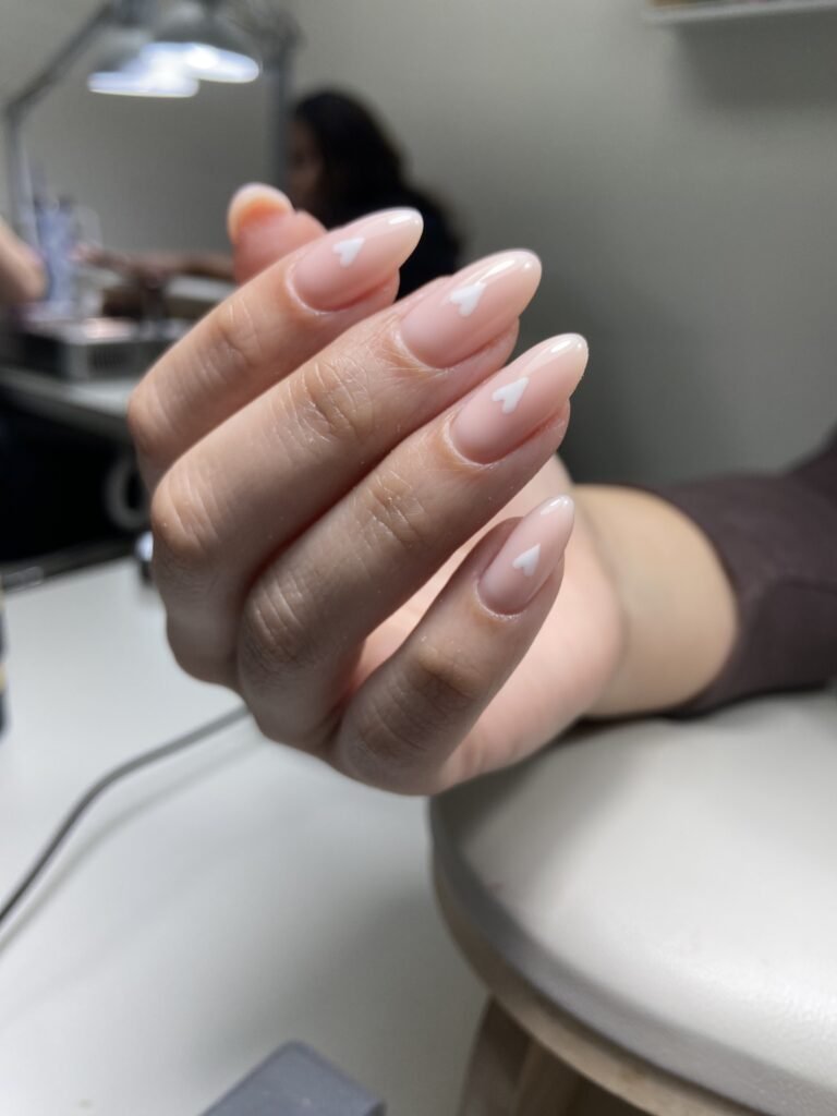 Soft nude russian manicure with clean cuticles in Tampa Florida