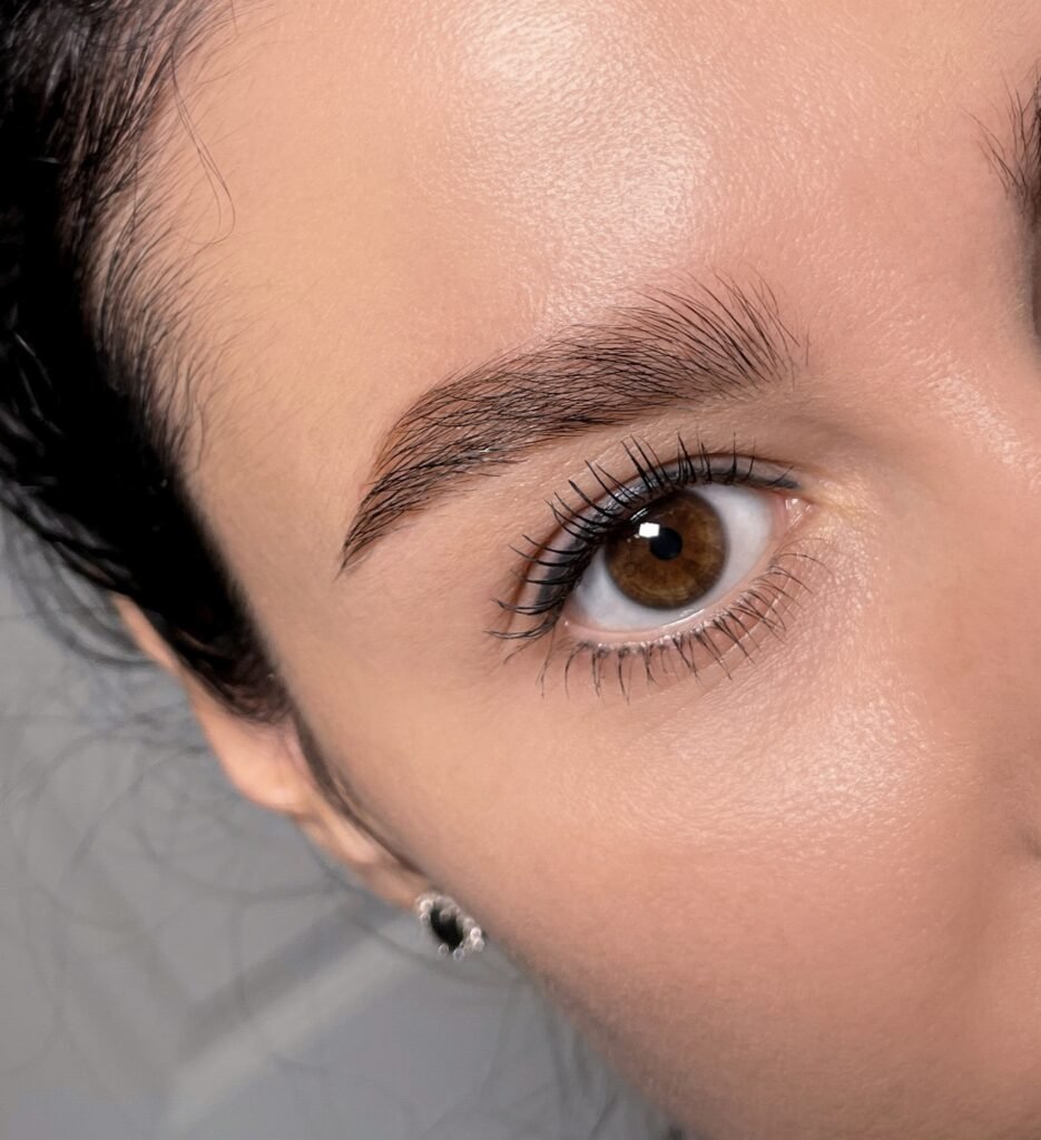 Brow lamination near me in Tampa with natural defined results