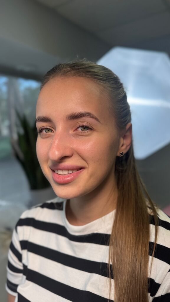 natural fresh look after brow lamination tampa treatment at Nail Boss Studio in Tampa Florida