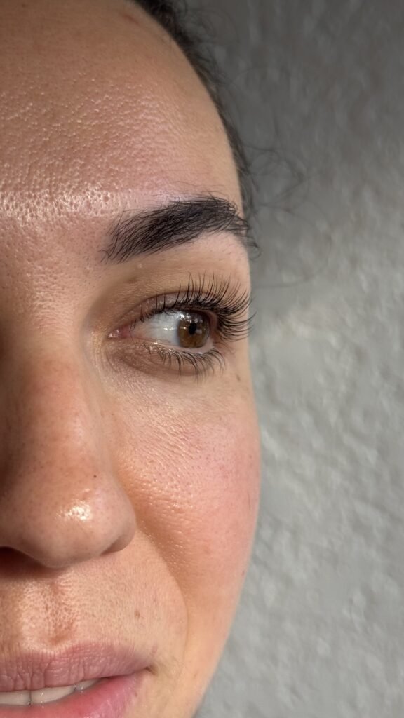 Natural eyebrow shaping after brow wax near me treatment in Tampa Florida at Nail Boss Studio.