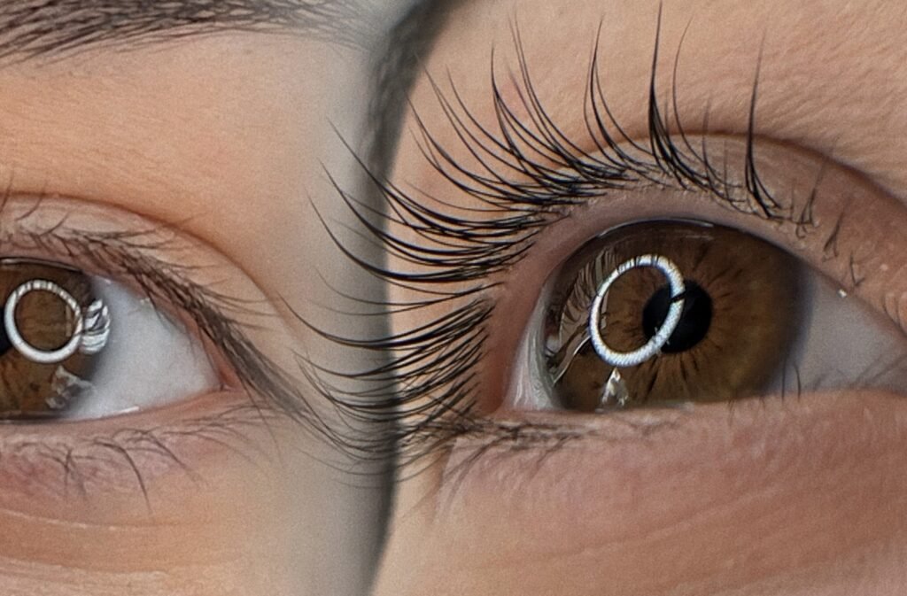 natural brown eyes after lash lift and tint treatment in Tampa Florida at Nail Boss Studio