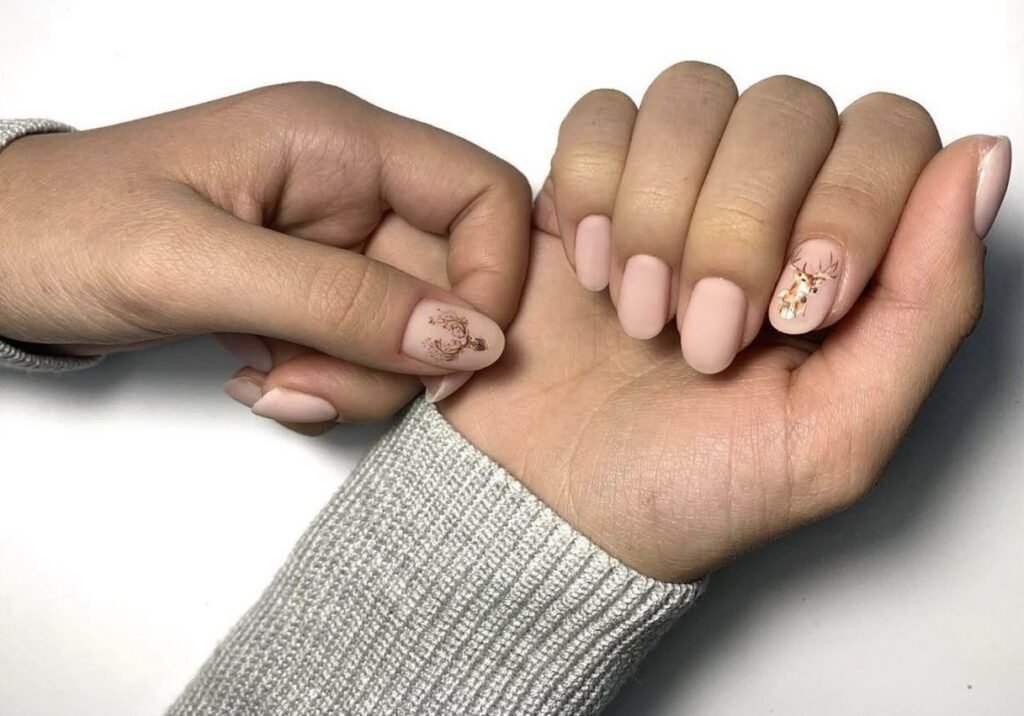 Soft nude nails with perfect shape created by russian manicure Tampa technique in Tampa Florida