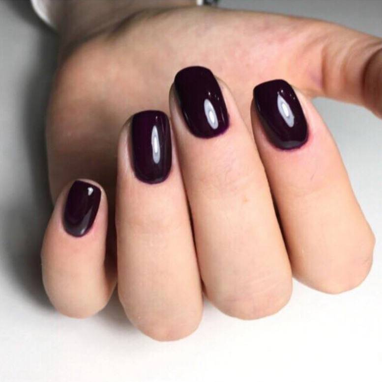 Burgundy builder gel tampa at Nail Boss Studio in Tampa, Florida