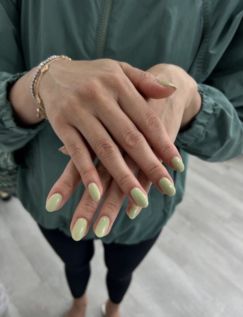 Taupe dry manicure at Nail Boss Studio in Tampa, Florida