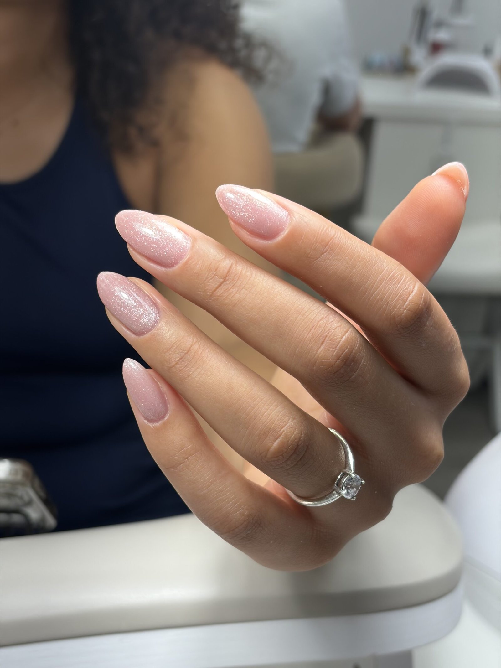 Taupe european manicure at Nail Boss Studio in Tampa, Florida