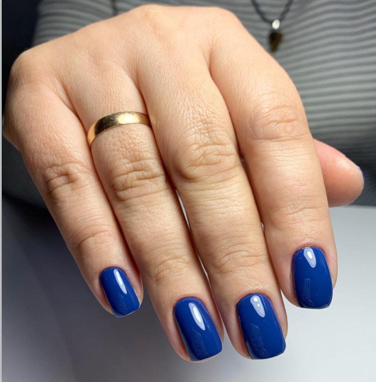 Beige russian manicures near me at Nail Boss Studio in Tampa, Florida