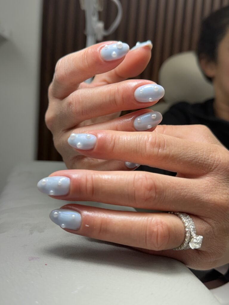 Taupe dry manicure at Nail Boss Studio in Tampa, Florida