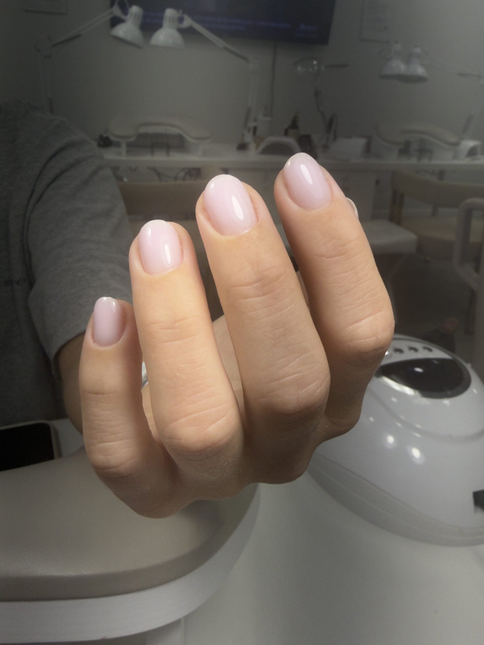 Burgundy Russian Manicure result from Nail Boss Studio in Tampa, Florida