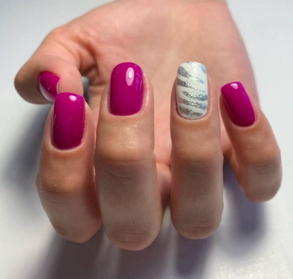 Close-up of taupe russian manicure finished at Nail Boss Studio Tampa