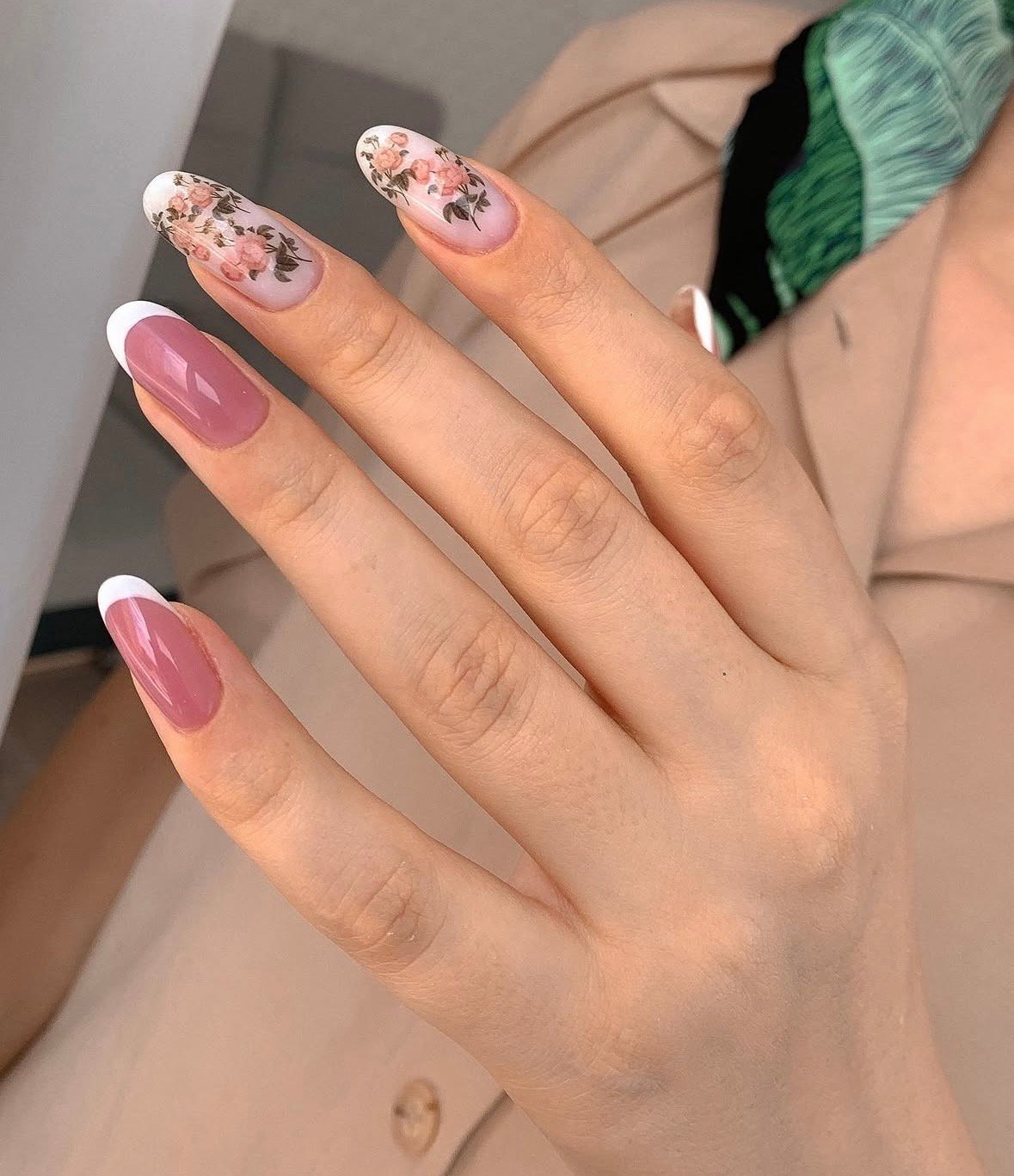 Beige russian manicure tampa at Nail Boss Studio in Tampa, Florida