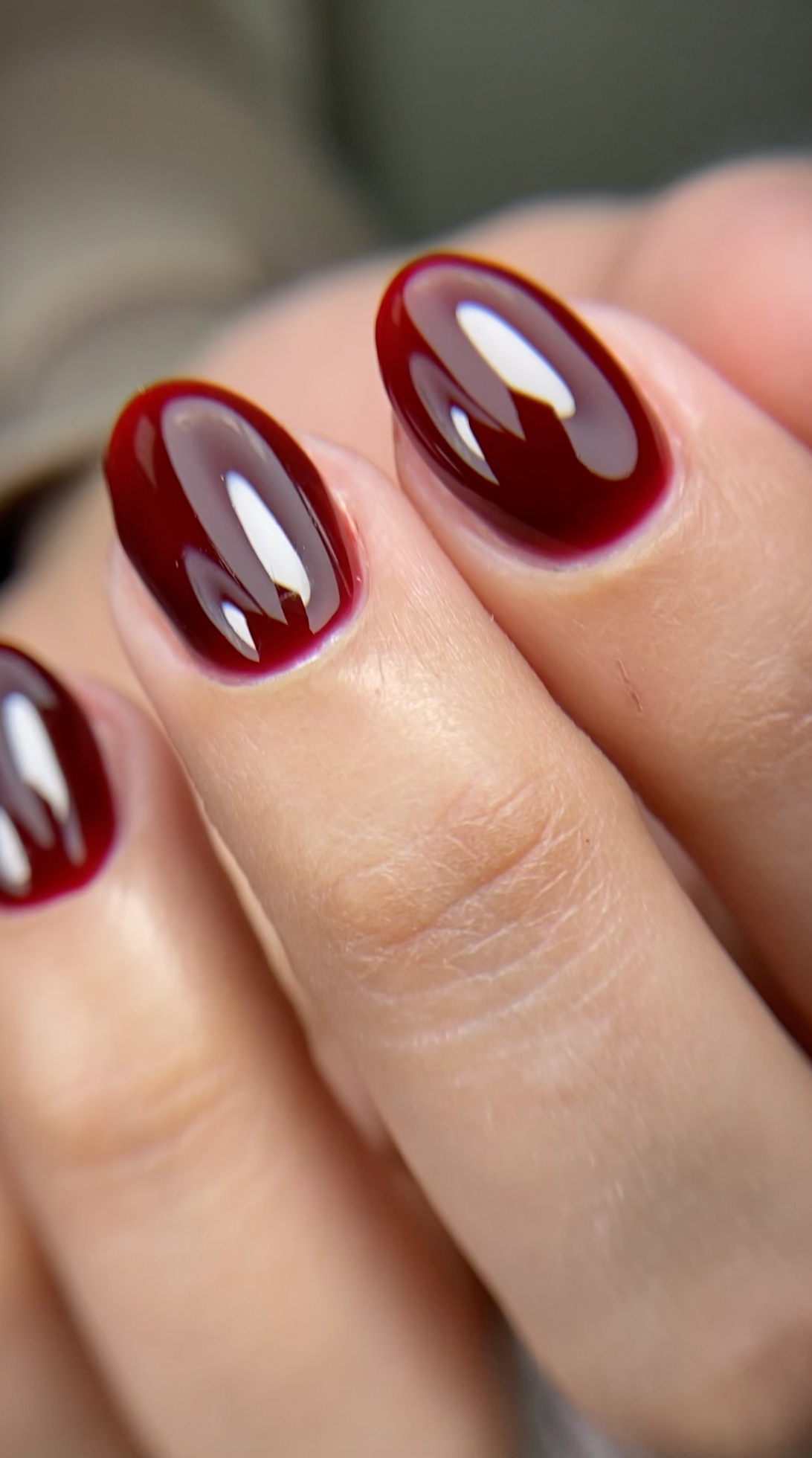 Close-up of nude builder gel tampa finished at Nail Boss Studio Tampa