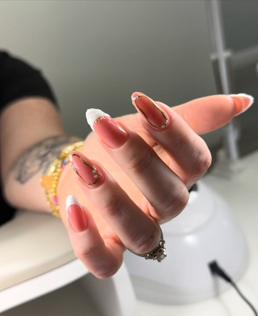Burgundy dry manicure at Nail Boss Studio in Tampa, Florida