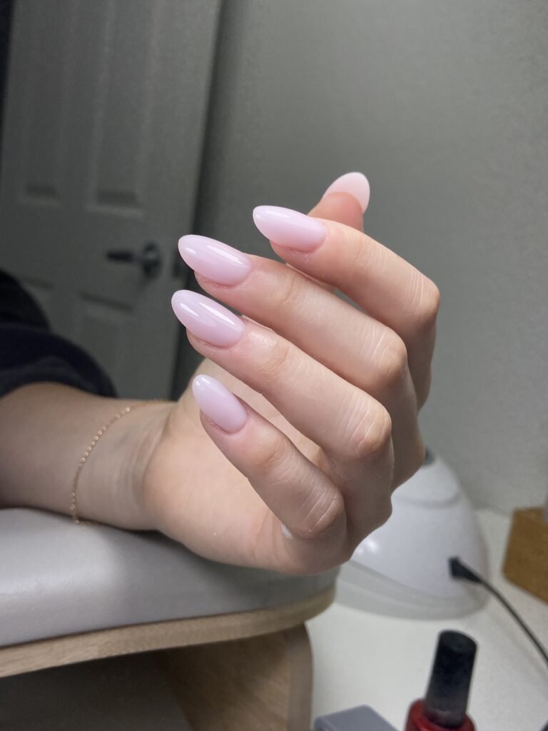 Nude hard gel at Nail Boss Studio in Tampa, Florida