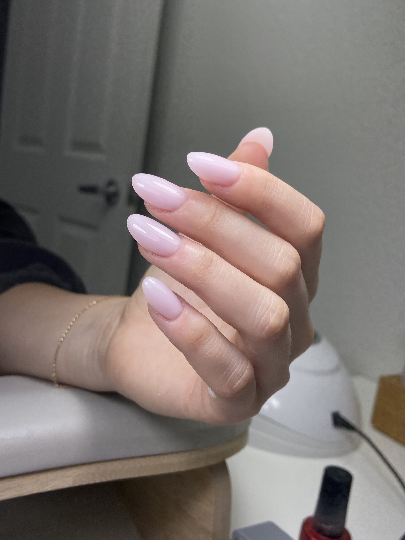 Nude hard gel at Nail Boss Studio in Tampa, Florida