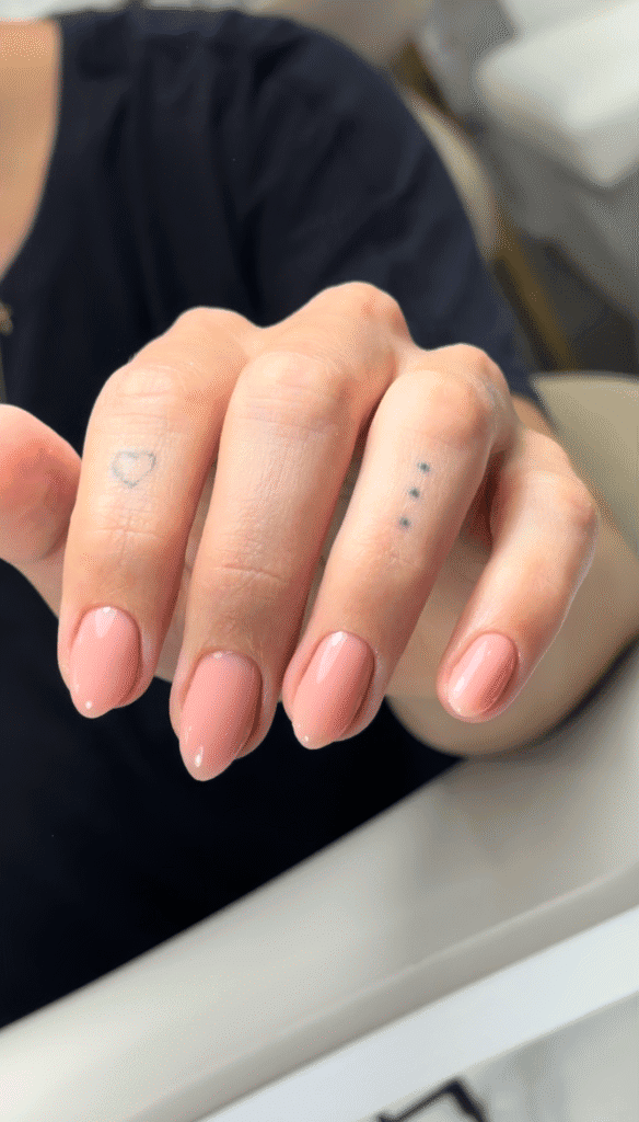 Glossy blush pink oval nails, inspiration for a russian manicure Tampa appointment at Nail Boss Studio.