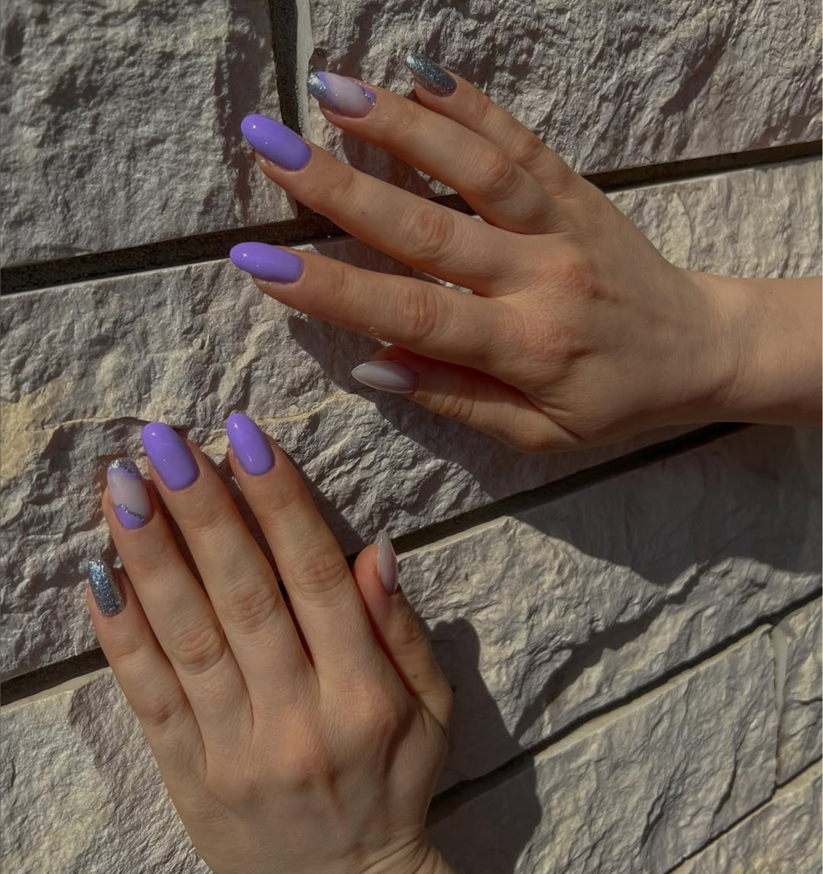 Close-up of black russian nails finished at Nail Boss Studio Tampa