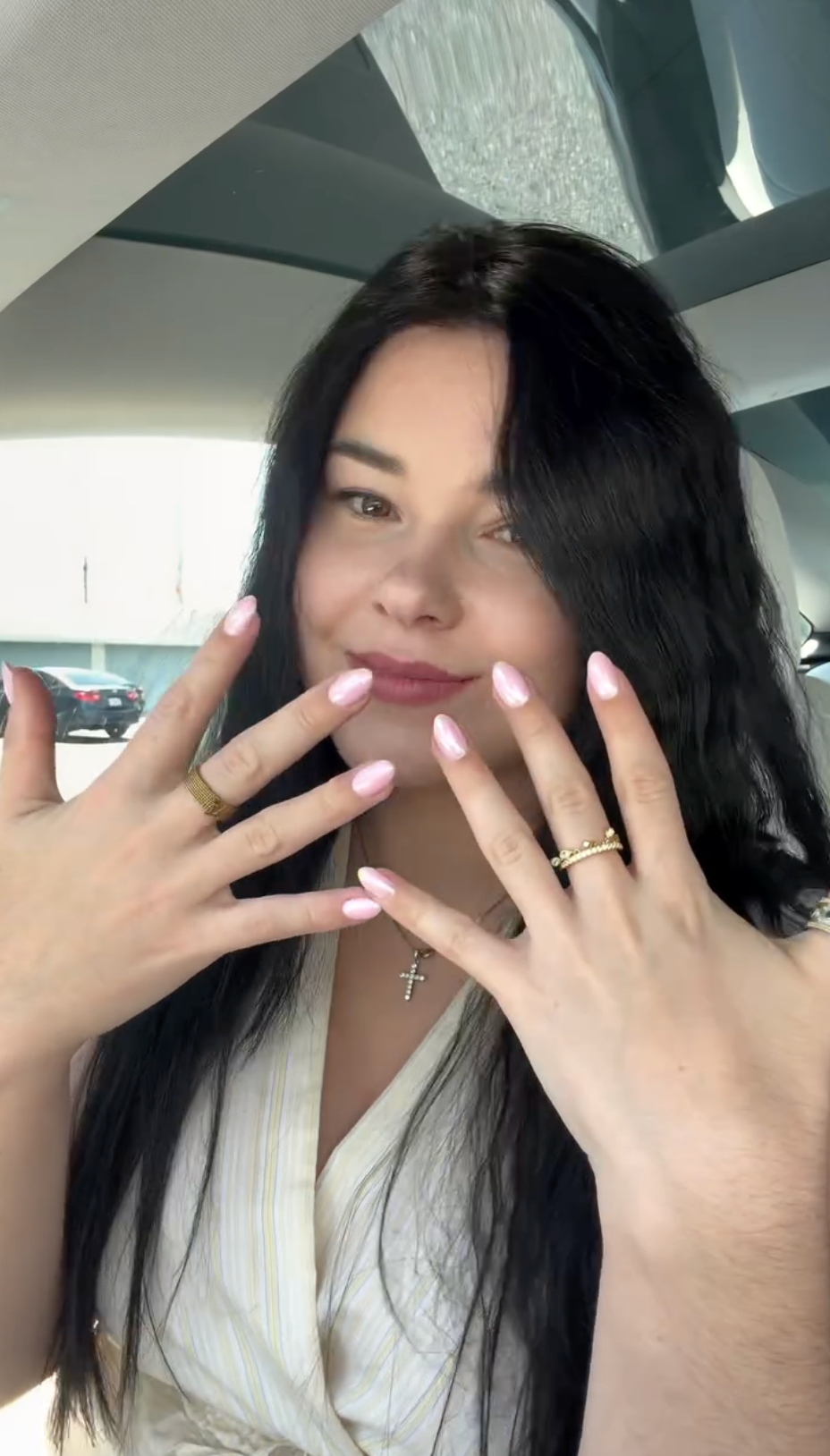 Burgundy russian nails at Nail Boss Studio in Tampa, Florida